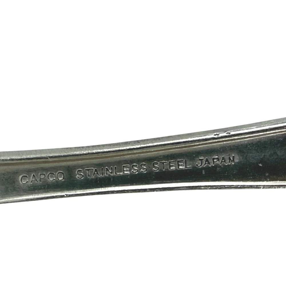 Vintage Capco Stainless Steel Japan Pie Cake Server Floral Handle 8.5